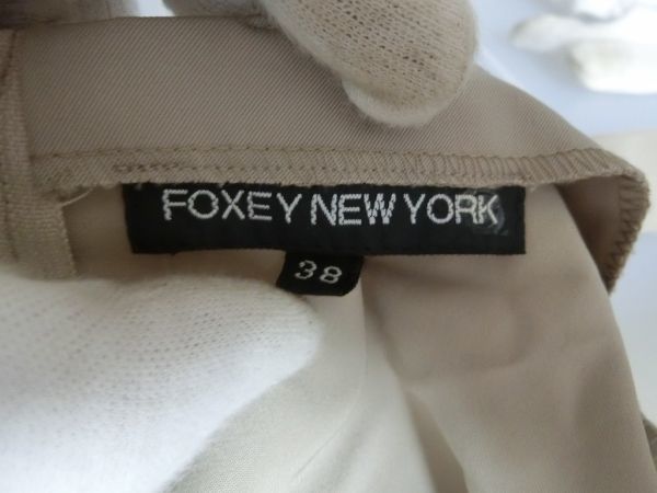 FOXEY NEW YORK ノースリーブ ワンピース 38 ベージュ #21264-ACRAG201 フォクシーニューヨーク_画像3