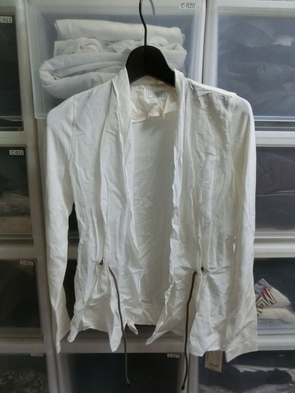 BRUNELLO CUCINELLI 長袖 シャツ 40 ホワイト #DK52558 ブルネロクチネリ