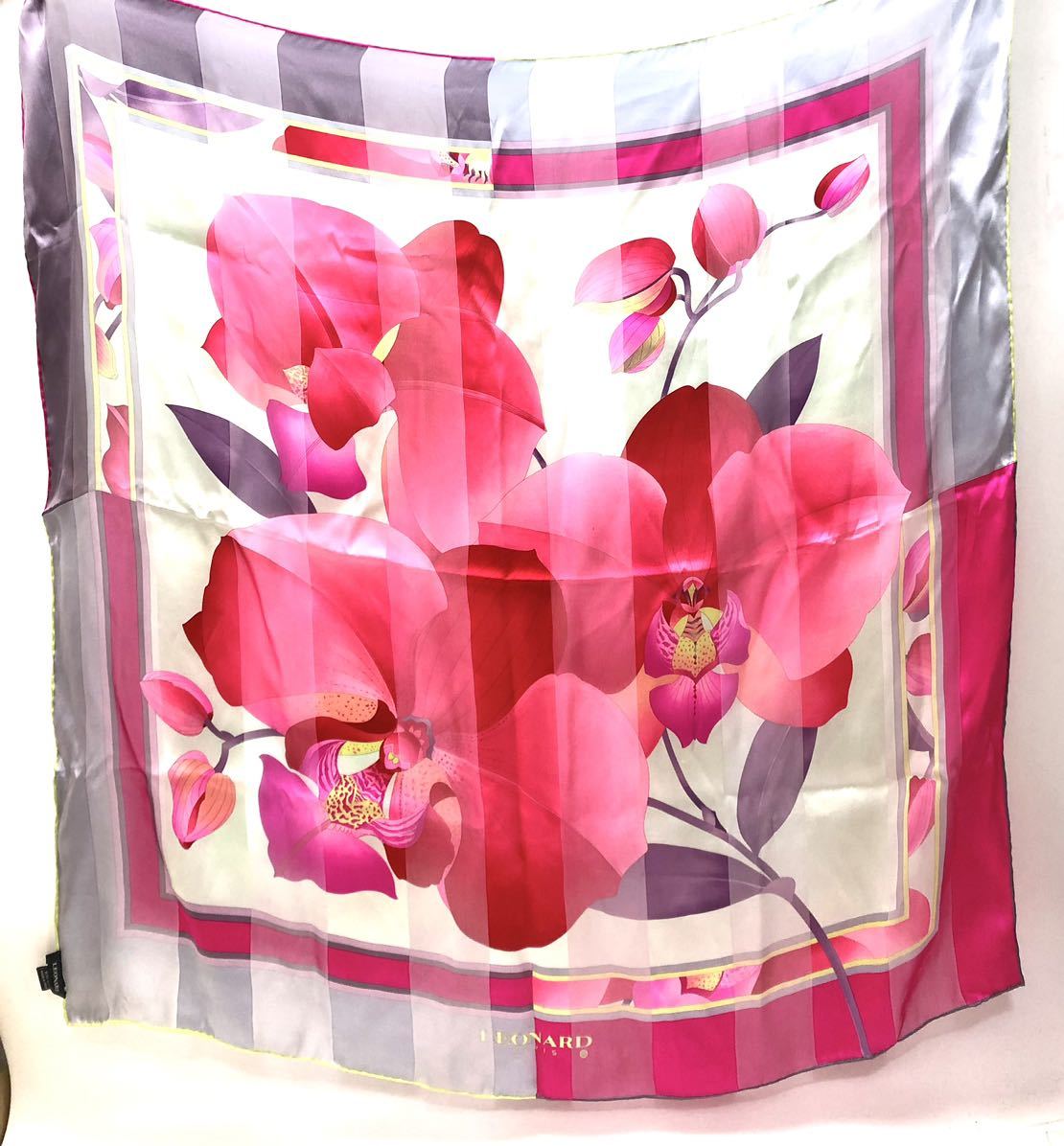 re владелец -ru цветочный принт розовый красный шелк шифон шарф 18670762