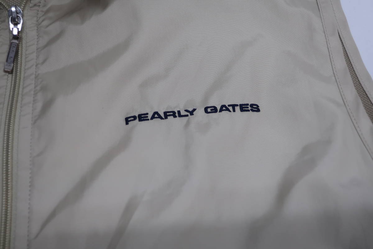 【送900円】　5690　最終　PEARLY GATES　パーリーゲイツ　メンズ　ゴルフウェア　ベスト　ジップアップ　裏地メッシュ　ベージュ系　5_画像3