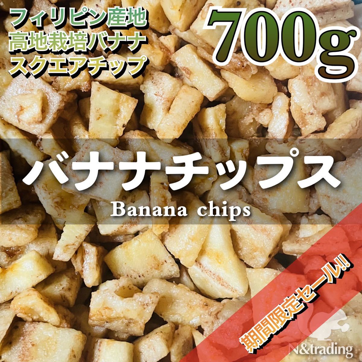 バナナチップス スクエアカット 700g /フィリピン産 高知栽培バナナ使用 /ntddr01_画像1