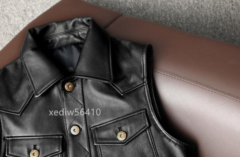  новый товар рекомендация мужской кожа ja- gold лучший натуральная кожа телячья кожа мотоцикл жакет Rider's S~4XL чёрный 