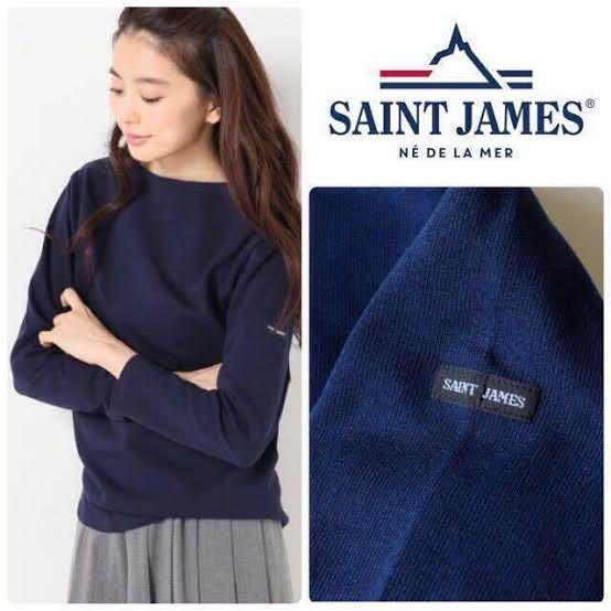 SAINT JAMES ギルドウェッソン　Tシャツ T1 新品　マリン　Sサイズ_画像1