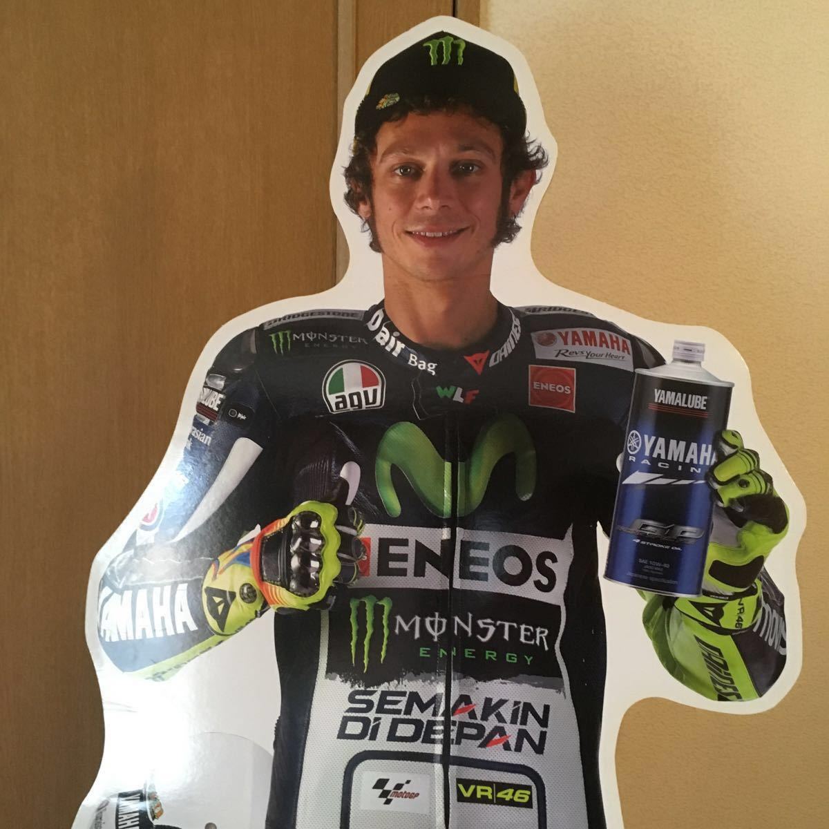  prompt decision free shipping new goods baren Tino Rossi life-size panel big panel VR46 motoGP bike Yamaha Monster Energy e Neos 