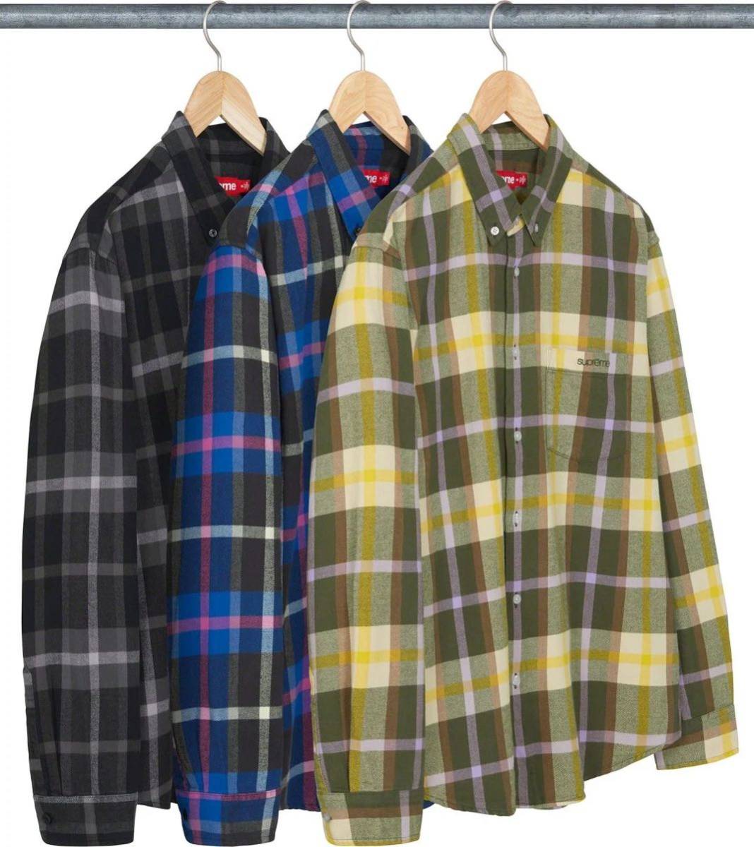 24SS SALE 国内正規品 新品 送料無料 supreme Plaid Flannel Shirt green medium M チェックシャツ  ネルシャツ フランネル シュプリーム