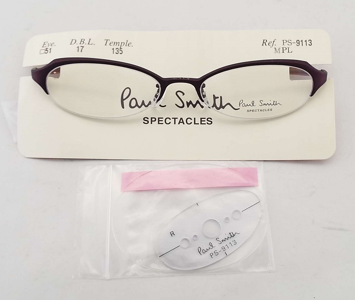 ランキングや新製品 Spectacles(ポール・スミス・スペクタクルズ)眼鏡フレーム Smith T2380[未使用]Paul メガネ 51□17-135 MPL PS-9113 伊達眼鏡レンズ その他
