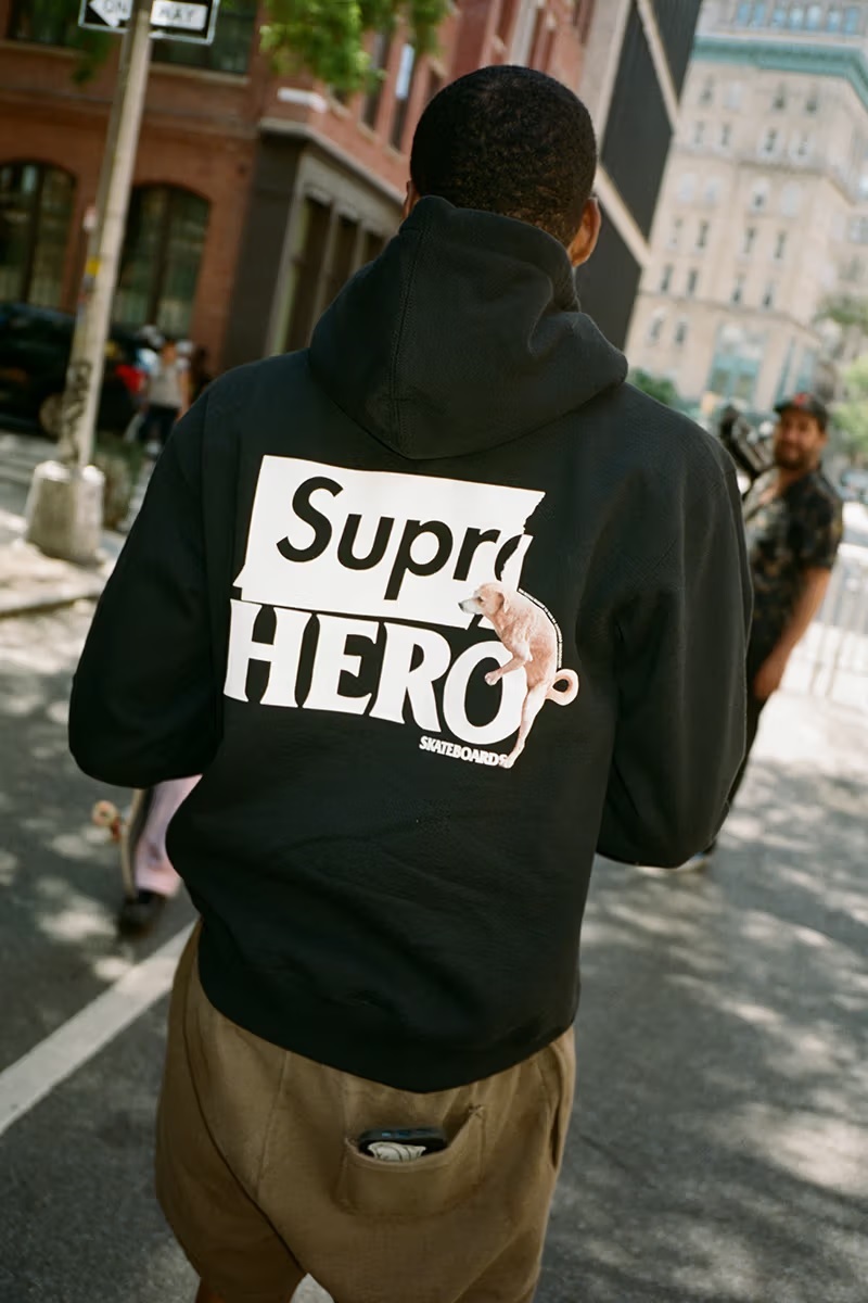 送料無料 L 黒 Supreme ANTIHERO Hooded Sweatshirt Black 22SS