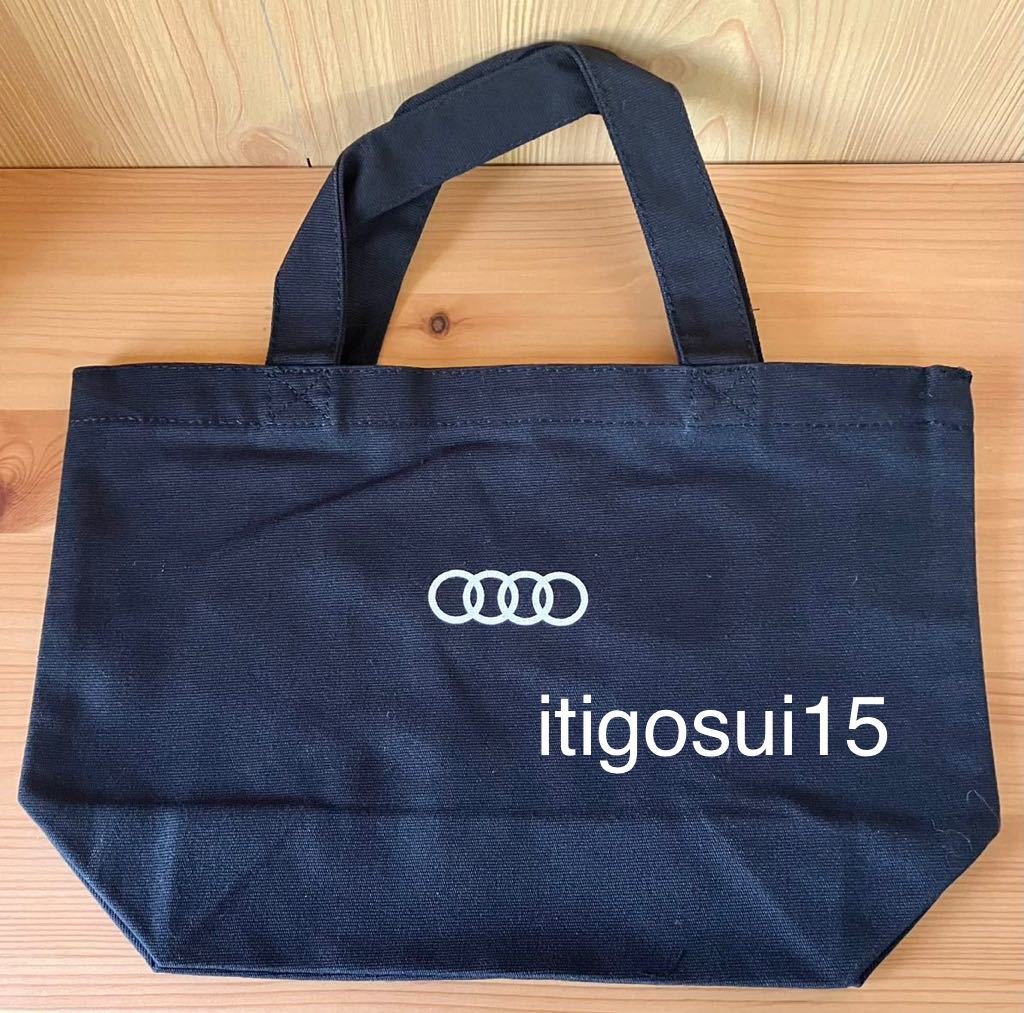 *[ unused ] Audi Audi* Mini tote bag lunch tote bag black * Novelty 