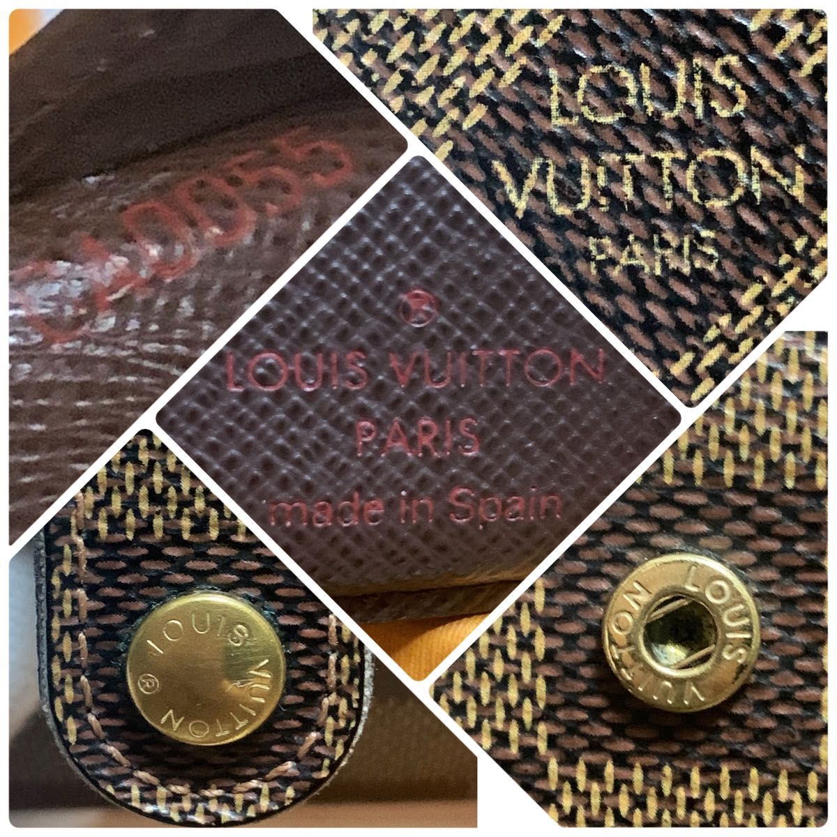 ★美品★LOUIS VUITTON ルイヴィトン　ポルトフォイユ・ヴィエノワ　ダミエ　エベヌ　がま口財布