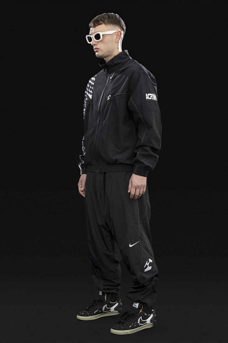 新品 Nike x ACRONYM Woven Jacket+Pants Sサイズ Black/Black/White/Black アクロニウム ナイキ ウーブン ジャケット パンツ セットアップ_画像3