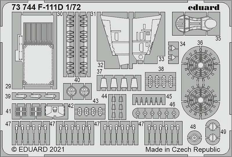 エデュアルド(73744) 1/72 F-111D用エッチングパーツ(ハセガワ/Hobby 2000用)_画像2