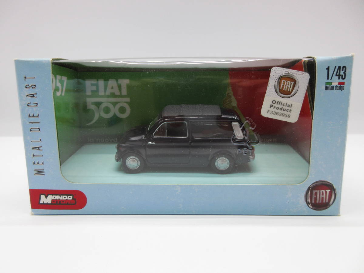 1/43 FIAT フィアット500 チンクエチェント　FIAT500　ディーラー特注　ミニカー　カラーサンプル　ブラック_画像1