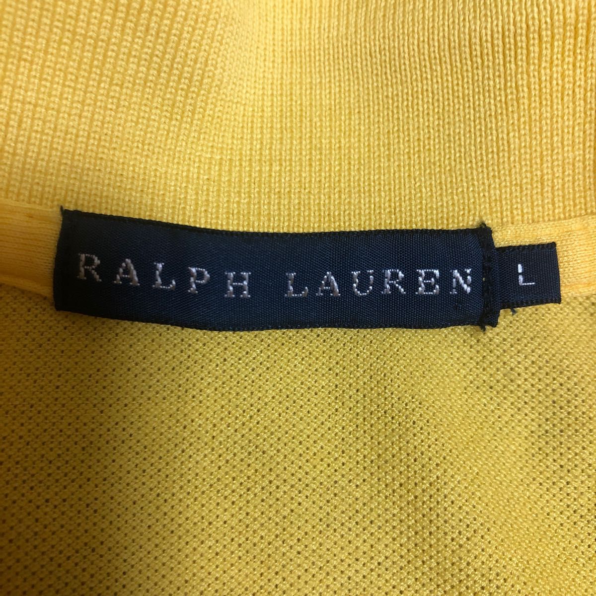 ラルフローレン　ポロシャツ　レディース　L イエロー ビッグポニー RALPH LAUREN