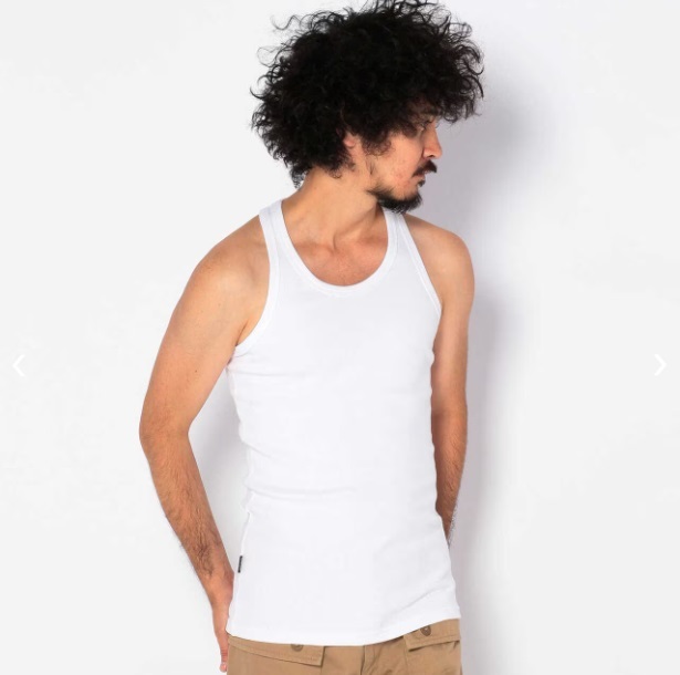 AVIREX リブ タンクトップ BACK CROSS ホワイト XLサイズ / 《DAILY》RIB TANK TOP バッククロス 白 デイリーウェア アビレックスの画像3