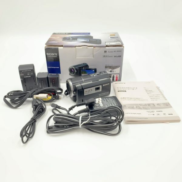 美品 SONY ビデオカメラ Handycam PJ590V 内蔵メモリ64GB ブラック HDR-PJ590V
