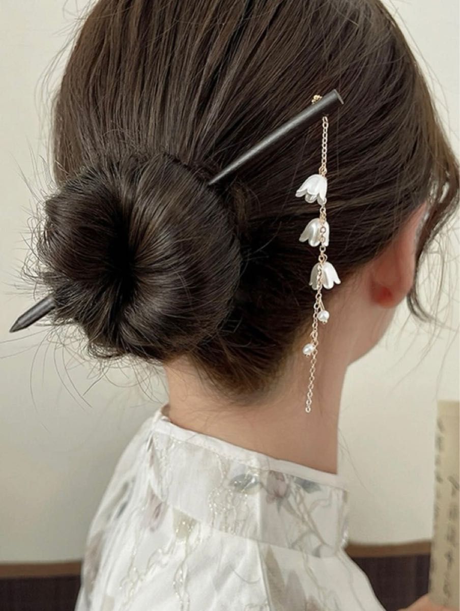 花デコレーション ファッション ヘアピン かんざし 日本髪 和装髪飾り