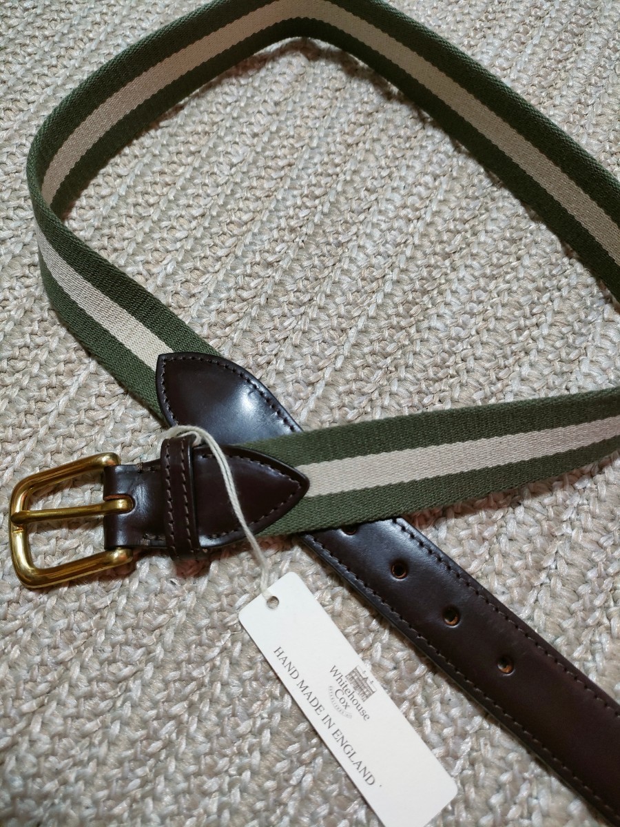 から厳選した 超美品 Whitehouse P2274 メッシュベルト Cox ホワイト