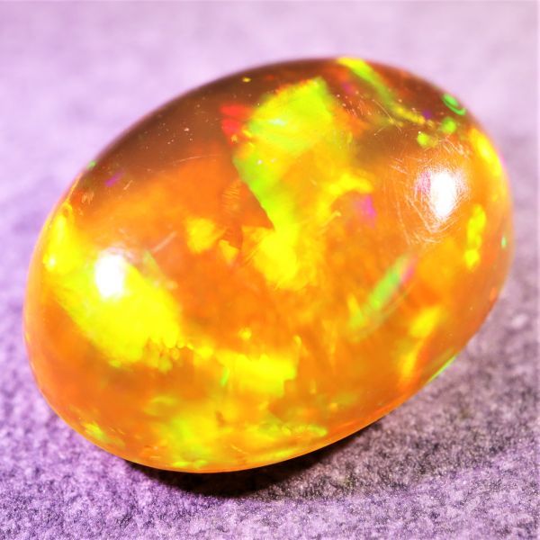 天然ファイアオパール メキシコ産 4.165ct 欧泊 裸石 宝石 ジュエリー 遊色 ファイヤーオパール 天然 墨西哥 jewelry fire opal_画像1