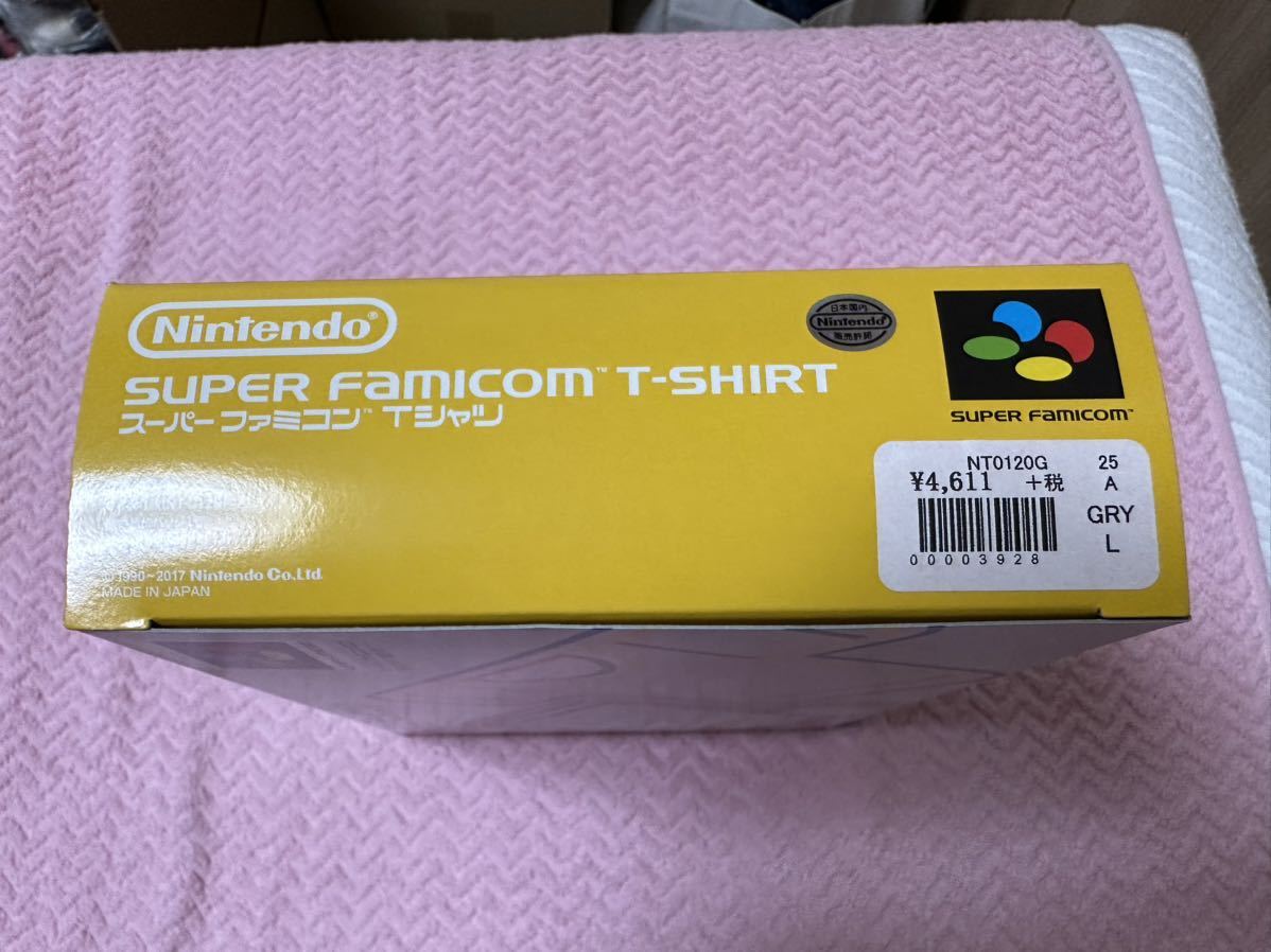 未使用　THE KING OF GAMES スーパーファミコン Tシャツ　グレー　Lサイズ　任天堂 受注生産品_画像3