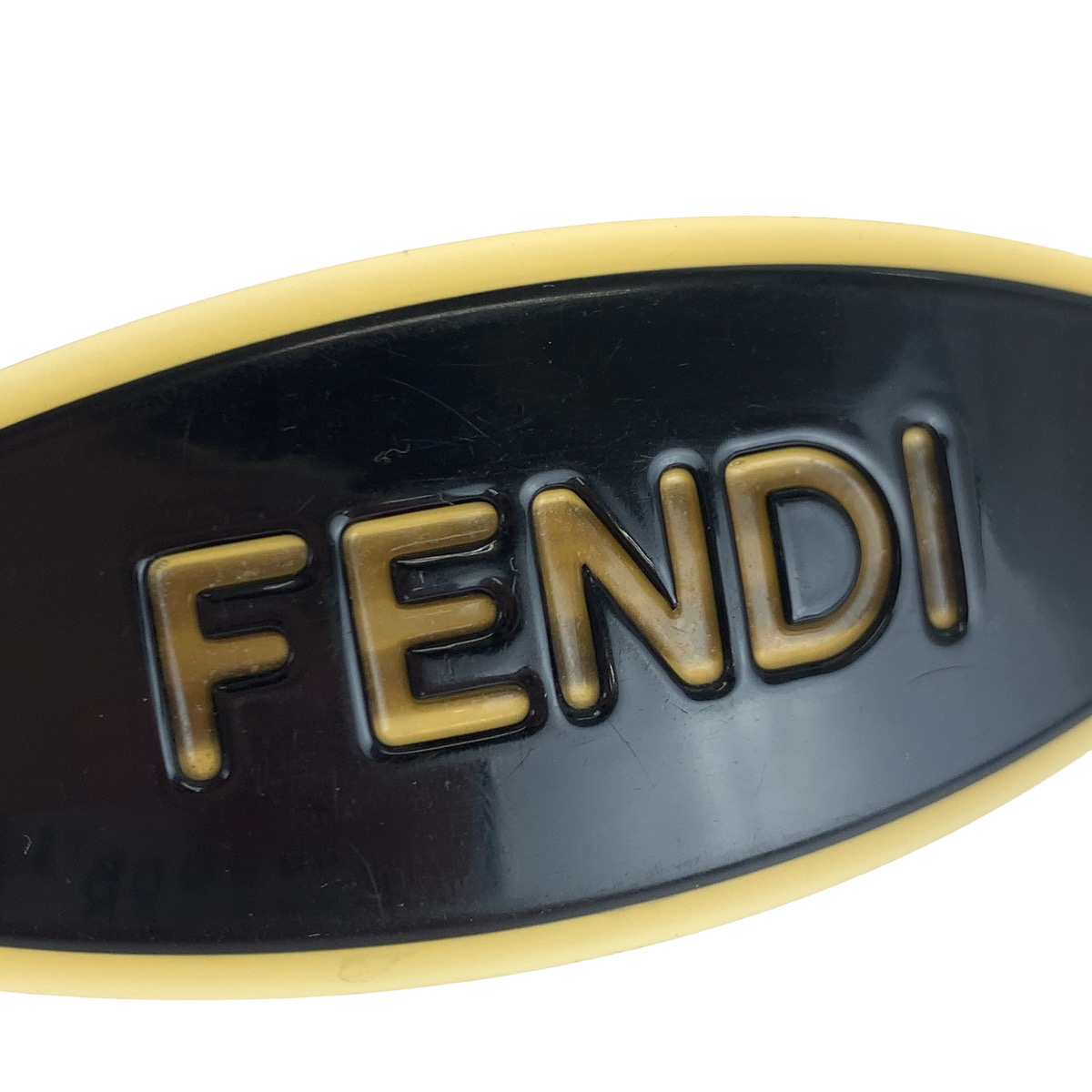 FENDI フェンディ ブラック 黒 ゴールド金具 プラスチック バレッタ 髪飾り レディース 403507_画像6