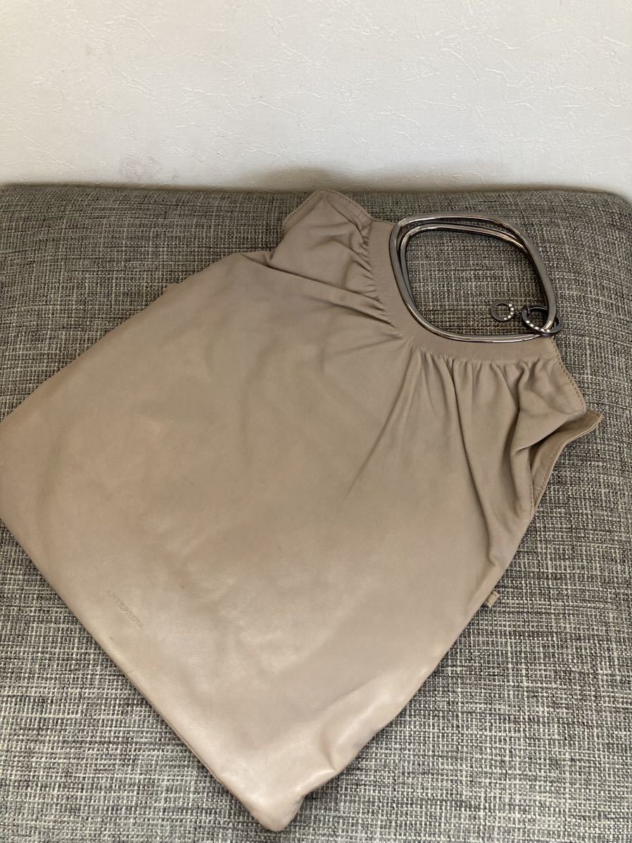  beautiful goods Anteprima handbag beige Ram sheep leather ITALY made 