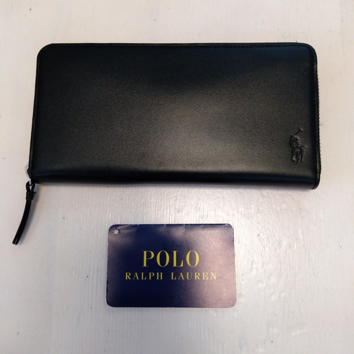 100%正規品 《新品》ポロ ラルフローレン おしゃれな 高級長財布 黒⑤