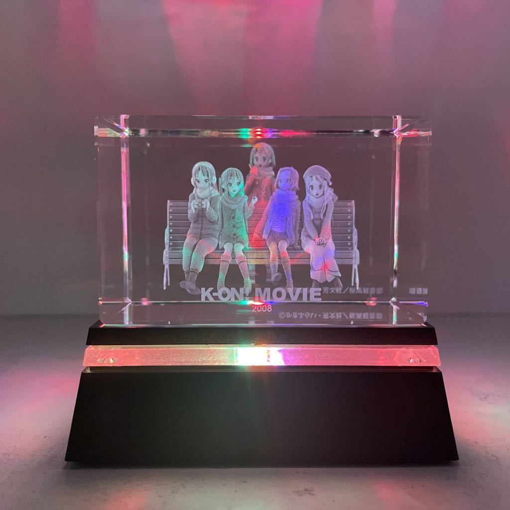  rare movie K-On! TBS limitation premium ta squirrel man 3D Laser solid LED stand serial NO. crystal glass K-ON! MOVIE TALISMAN