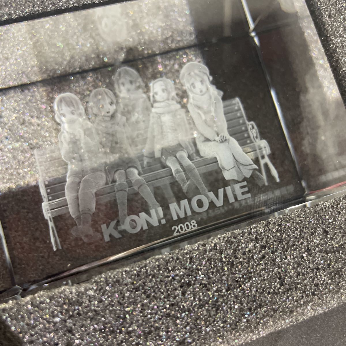  rare movie K-On! TBS limitation premium ta squirrel man 3D Laser solid LED stand serial NO. crystal glass K-ON! MOVIE TALISMAN