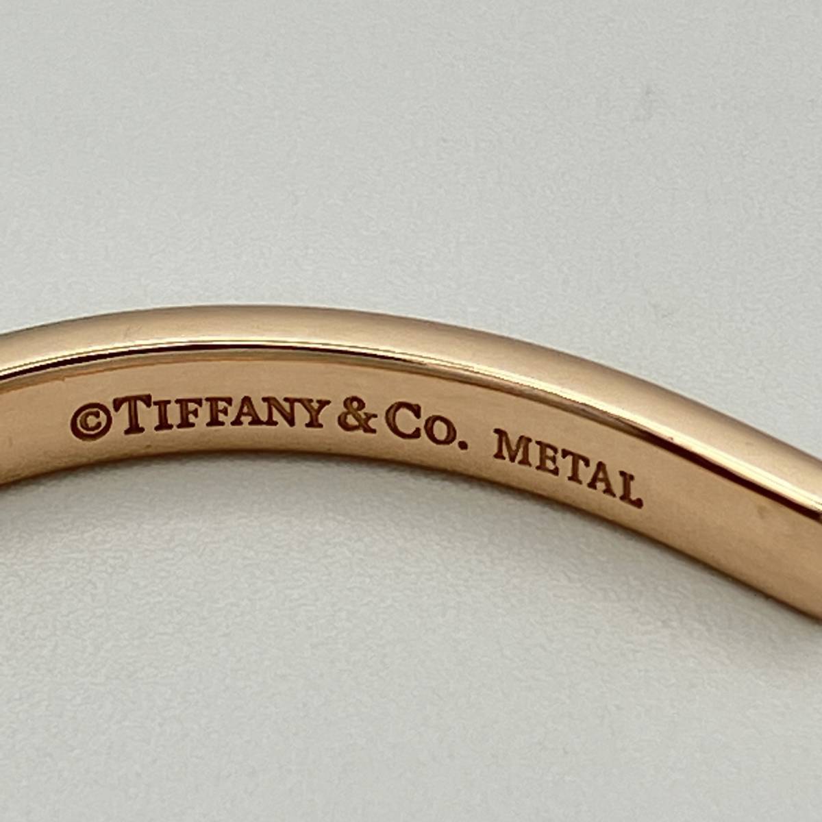 希少品 ルベドメタル ティファニー 1837 ナロー カフ バングル ブレスレット Tiffany Rubedo METAL Bangle  Bracelet ピンクゴールドカラー