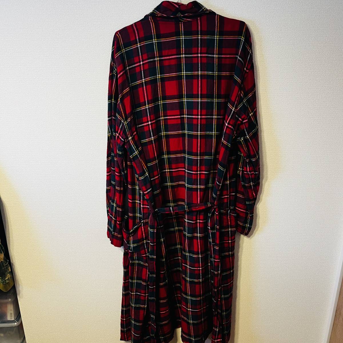 【美中古】POLO RALPH LAUREN Check Gown Coat Mサイズ XL相当 ポロラルフローレン ガウン コート チェック