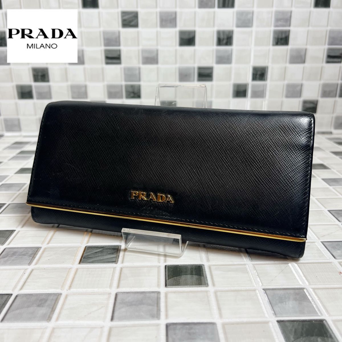 PRADA プラダ サフィアーノレザー 二つ折り財布 長財布 Yahoo!フリマ