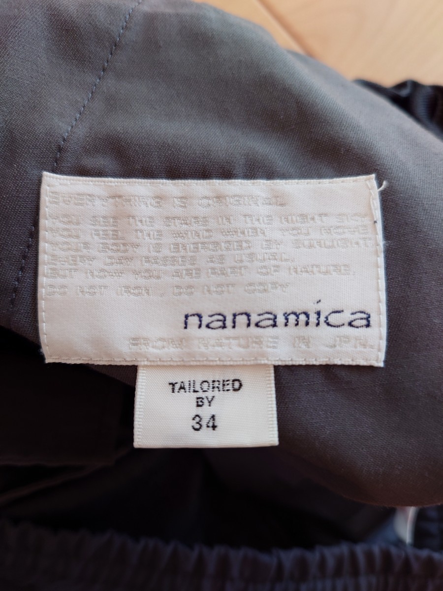 美品 nanamica ナナミカ SUCF004 BREATH TUNE EASY PANTS ブレースチューンイージーパンツ 34 グレー ナイロン_画像4