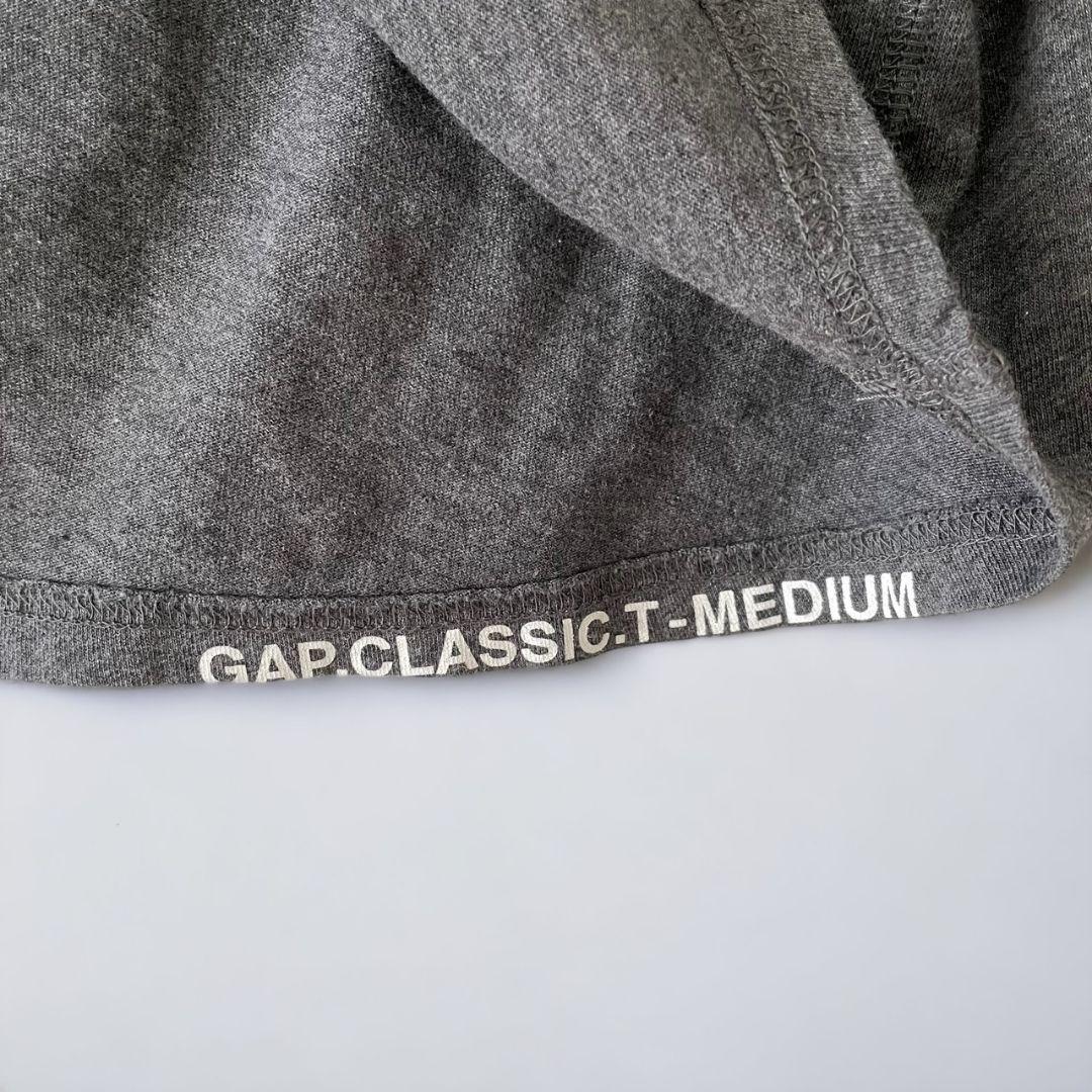 ギャップ　GAP　M　メンズ　カットソー　七分袖　グレー　ロゴ　クラッシック　オールド_画像6