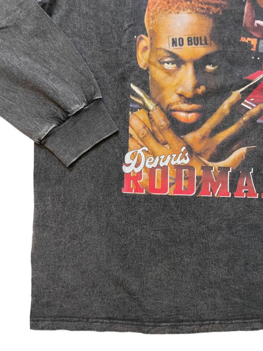 【SALE】デニス・ロッドマン　Rodman　ブルズ　長袖　Tシャツ　XL　ブラック