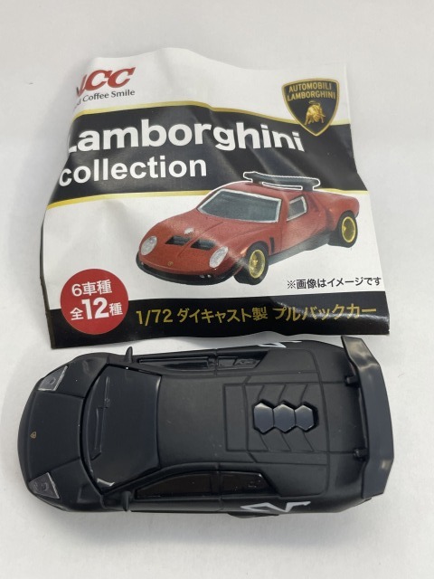 ■★ＵＣＣ　ランボルギーニコレクション　3　ムルシエラゴ LP670-4 SV　マットブラック（1/72ダイキャスト製プルバックカー）_画像4