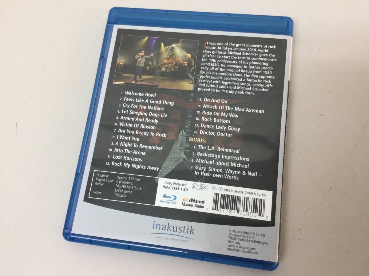 Blu-ray ブルーレイ The Michael Schenker Group 30周年記念コンサート～ライヴ・イン・トウキョウ 2010の画像2