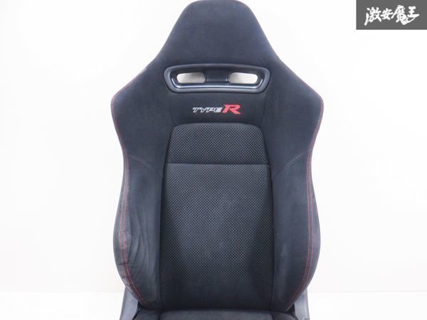 やぶれ無し！！ ホンダ純正 FD2 シビック タイプR ノーマル シート ドライバーズシート 運転席 右 右側 赤ステッチ シートレール付き 棚42_画像2