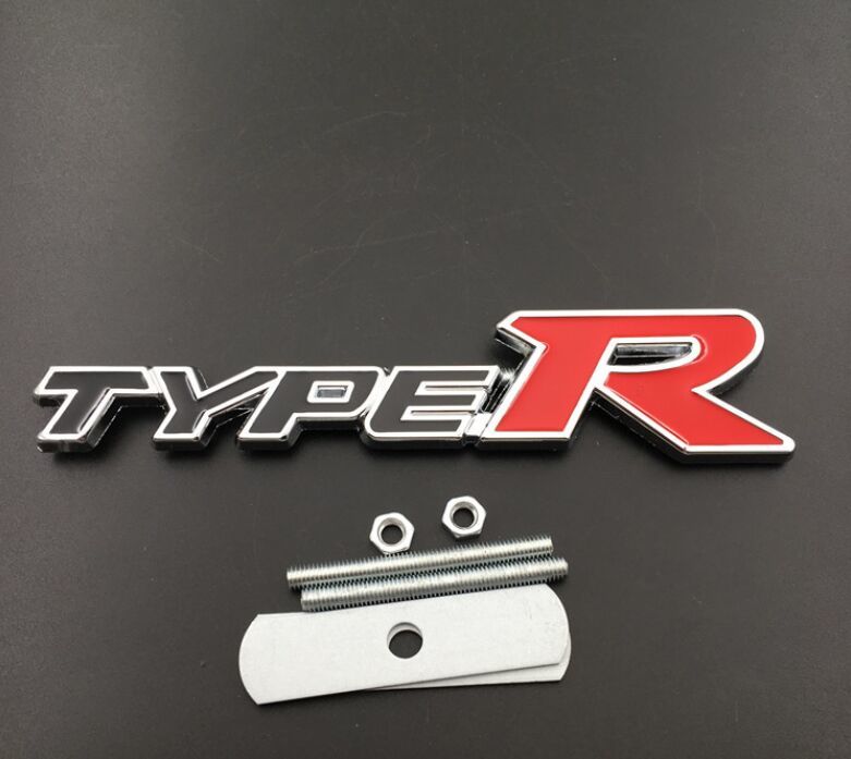【送料込】TYPE R 3Dエンブレム フロントグリル用 黒／赤 金属製 ホンダ 無限 の画像1