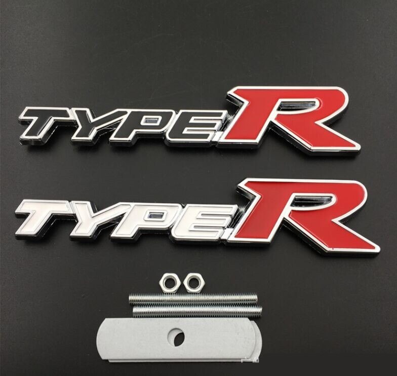 【送料込】TYPE R 3Dエンブレム フロントグリル用 黒／赤 金属製 ホンダ 無限 の画像3