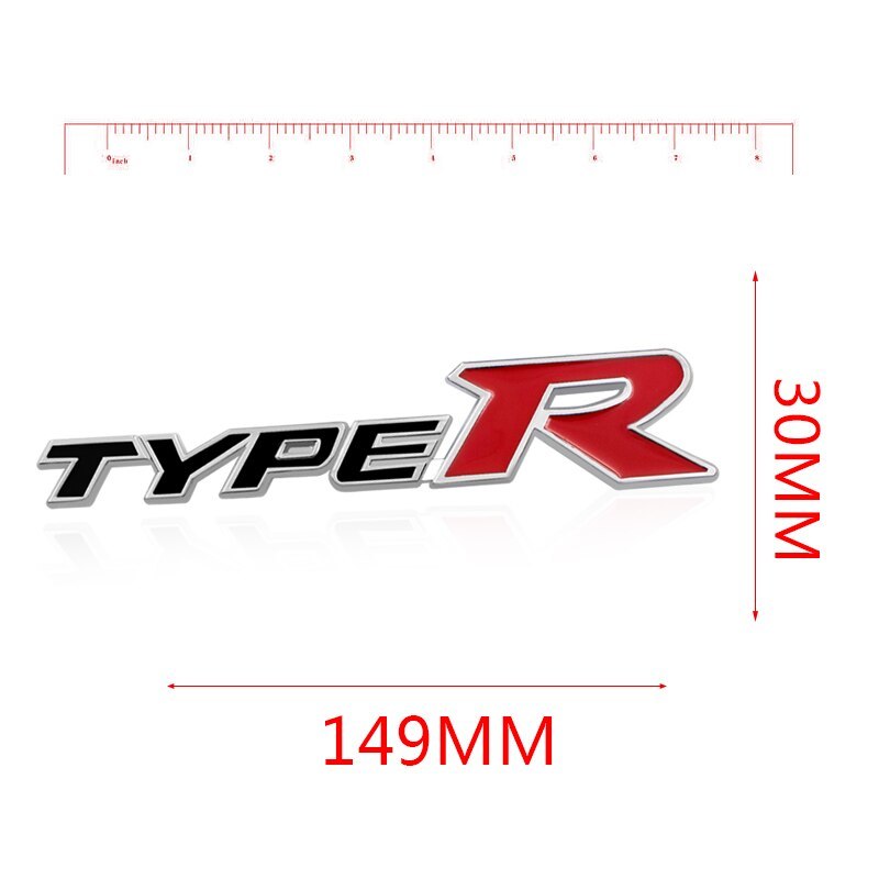 【送料込】TYPE R 3Dエンブレム フロントグリル用 黒／赤 金属製 ホンダ 無限 の画像2