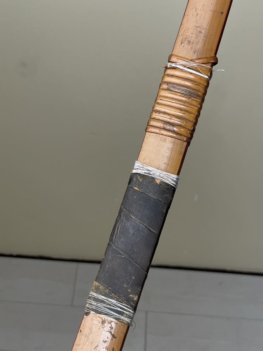 ヤフオク! - 弓道 在銘 竹弓 桑幡道信 古竹 全長222cm 並寸 弦...