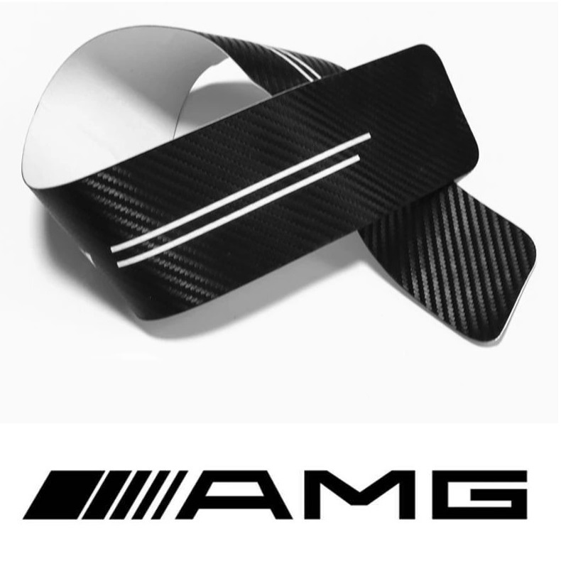 国内配送 AMG メルセデスベンツ ドアシルプロテクター カーボンファイバー ステッカー エントリーガード ドアシル スカッフプレート gs_画像10