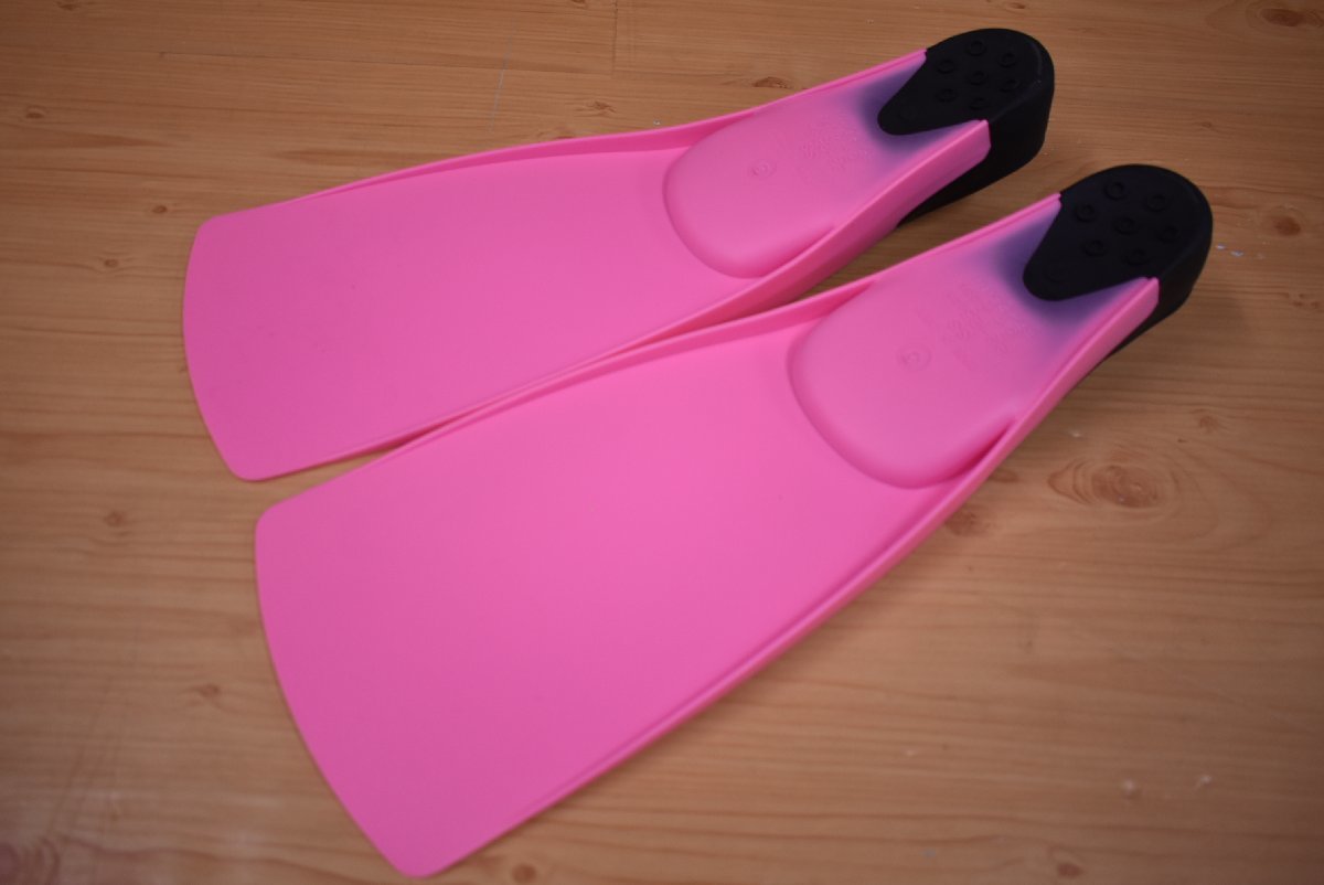 【未使用品】イカリ スイムフィン カレントブラック 22～23cm AF-426 イエロー ピンク 2個セット IKARI SWIM FINS フィン（KKR_O1）_画像6