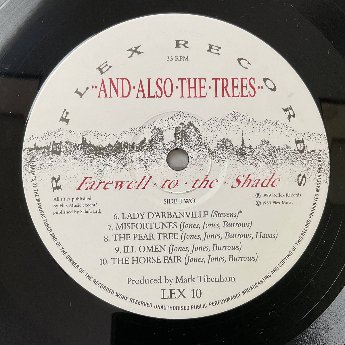 UK original 1989 AND ALSO THE TREES Farewell To The Shade Reflex Records LEX10 レコード LP w/inner New Wave Indie Rock Post Punk_画像8