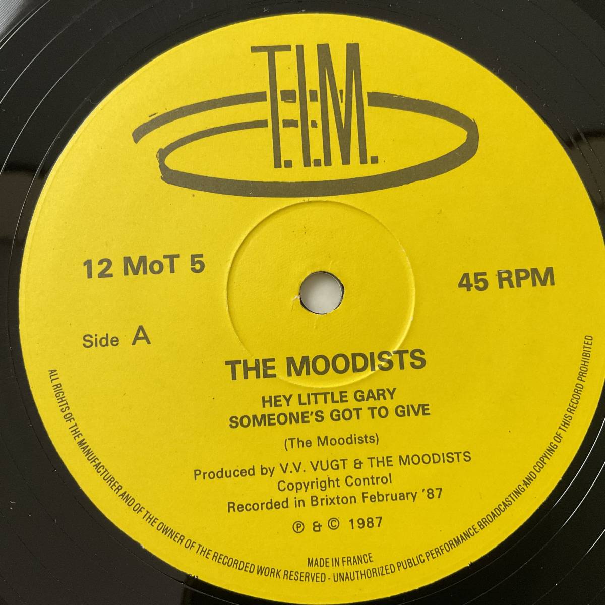 UK Original 1987 THE MOODISTS レコード 12” T.I.M. 12MoT5 Australian post-punk band ムーディスツ_画像3