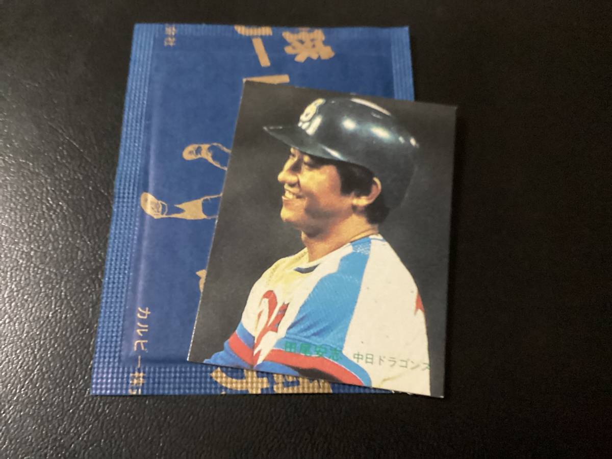 未開封開封品　美品　レアブロック　カルビー82年　田尾（中日）No.712　プロ野球カード　限定版