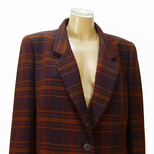 JK)新品同様*レリアン Leilian★フランス製WURMSER社×ウール生地★暖彩ツイードジャケット★大きいサイズ★17+(ゆったり17号 46 4L相当_画像2