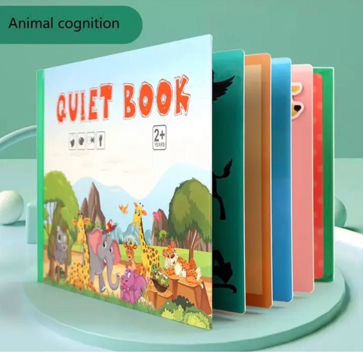 英語知育絵本 遊び絵本 animals Quiet Book