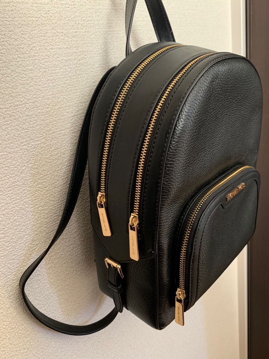 【美品】MK マイケルコースリュック　ブラック レディースバッグ　MICHAEL KORS