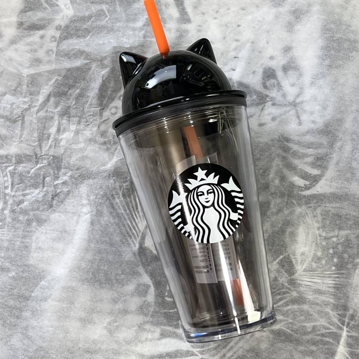 日本未発売 ハロウィン クロネコ ねこみみ タンブラー 16oz|PayPayフリマ